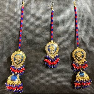 Indian earring tikka set jewelry (brand new)